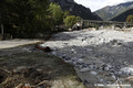 Crue de la Vsubie  Roquebillire lors de la tempte Alex - dgts dans le camping