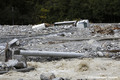 Station de pisciculture de Roquebillière détruite par la crue de la Vésubie - tempête Alex