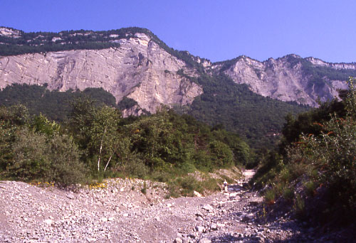Le torrent de Corbonne : rosion du chenal d'coulement