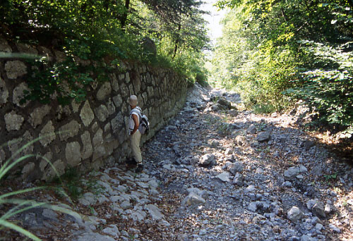 Digue de contention dans le torrent de Corbonne