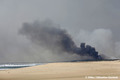 Incendie de la Teste de Buch depuis la plage de la Salie