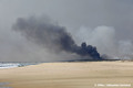 Incendie de la Teste de Buch depuis la plage de la Salie