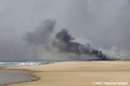 Incendie de la Teste de Buch depuis la plage de la Salie