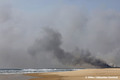 Incendie de la Teste de Buch depuis la plage de la Salie
