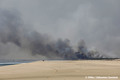 Incendie de la Teste de Buch depuis la plage de la Salie