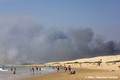 Incendie de la Teste de Buch depuis la plage de Biscarosse