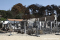 Un restaurant de la plage de Cazaux-lac dtruit par l'incendie de la Teste de Buch