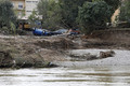 Inondations  Trbes (Aude) le 15 octobre 2018 - Carcasses de voitures en rive droite