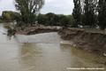 Inondations  Trbes le 15 octobre 2018 - rosion des berges de l'Aude en rive droite