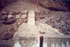 Le barrage de sédimentation de l'Ebron après la crue d'octobre 2000