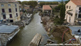 Pont de la D118 emport par la crue du ruisseau de Trapel le 15 octobre 2018  Villegailhenc