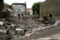 Inondations  Villegailhenc le 15 octobre 2018 - Dgts  l'angle de la D35 et de la rue des Ecoles