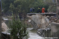 Pont de la D118 emport par la crue du ruisseau de Trapel le 15 octobre 2018  Villegailhenc