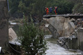 Pont de la D118 emport par la crue du ruisseau de Trapel le 15 octobre 2018  Villegailhenc