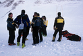 Entrainement de matres chiens d'avalanches (formation ANENA)