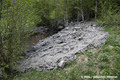 Glissement de terrain du Bersend - Forte érosion et affouillement du ruisseau intra-glissement