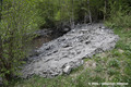 Glissement de terrain du Bersend - Forte rosion et affouillement du ruisseau intra-glissement