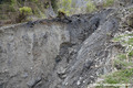 Glissement de terrain du Bersend - Forte érosion et affouillement du ruisseau intra-glissement