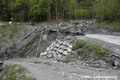 Glissement de terrain du Bersend  Beaufort - Erosion du talus aval de la D925