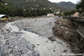 Lac de Breil-sur-Roya combl par les matriaux de la crue du 2 octobre 2020 - tempte Alex