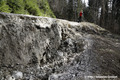 Réactivation (2021) du glissement de terrain du Châtelard - route forestière emportée