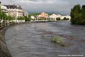 Crue de l'Isre  Grenoble en aval du pont de la Porte de France