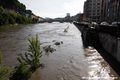 Crue de l'Isre  Grenoble en amont du pont de la Porte de France