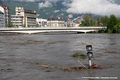 Crue de l'Isre  Grenoble - voies sur berges inondes