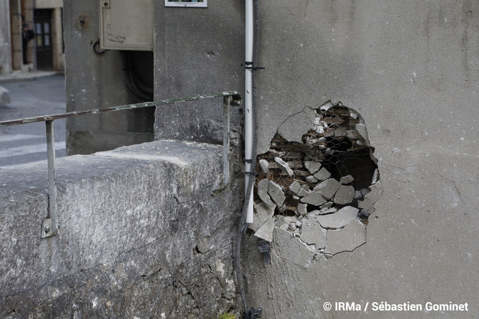 Chutes de blocs depuis le Mont Barret  Pont-en-Royans - impact au niveau du Pont Picard RD 531