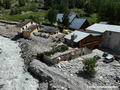 Crue du torrent des �tan�ons � la B�rarde - restaurant le Fourney et maison de la montagne engrav�s