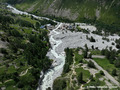 Crue du torrent des �tan�ons � la B�rarde - engravements du c�ne de d�jection vus depuis l'amont