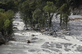 En aval de la confluence Vsubie / Boron aprs la tempte Alex et les inondations du 2 octobre 2020