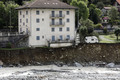 Erosion de la berge rive gauche de la Vsubie suite aux inondations du 02/10/2020 - tempte  Alex