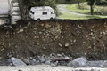 Erosion de la berge rive gauche de la Vsubie suite aux inondations du 02/10/2020 - tempte  Alex