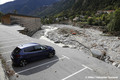 Parking du Vesbia Mountain Park en partie emport par la crue du 2 octobre 2020 - tempte Alex