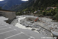 Parking du Vesbia Mountain Park en partie emport par la crue du 2 octobre 2020 - tempte Alex