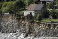 Erosion de la berge rive droite du Boron suite  la crue du 2 octobre 2020 - tempte Alex