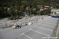 Parking du Vesbia Mountain Park en partie emport par la crue du 2 octobre 2020 - tempte Alex