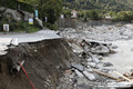 Erosion en rive droite du Boron au droit du garage qui a t emport par la crue du 2 octobre 2020