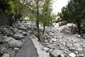 Promenade Vincent Paschetta dans le Vallon du Vernet engrave par la crue du 2 octobre 2020