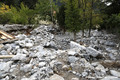 Ruisseau et promenade Vincent Paschetta engravs dans le Vallon du Vernet  par la crue du 2 oct 2020