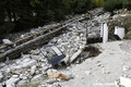 Ruisseau et promenade Vincent Paschetta engravs dans le Vallon du Vernet  par la crue du 2 oct 2020