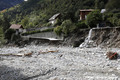 Emplacement d'une maison emporte par la crue du Boron  Saint-Martin-Vsubie - tempte Alex