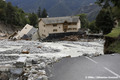 Route emporte et gendarmerie dtruite par la crue du torrent du Boron - tempte Alex 02/10/2020