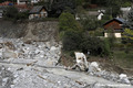 Restes d'une habitation emporte par la crue du torrent Boron du 02/10/2020 - tempte Alex