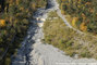 Torrent du Manival : vue arienne de la plage de dpt (partie amont)