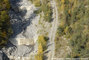 Torrent du Manival : vue aérienne des ouvrages en pierres maçonnées