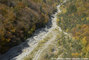 Torrent du Manival : vue arienne du chenal d'coulement