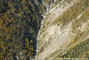 Torrent du Manival : vue arienne des barrages en amont de la cabane forestire